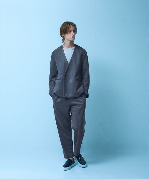 5351POUR LES HOMMES / 5351プール・オム ノーカラージャケット | 【セットアップ対応】ストレッチ スエード ノーカラージャケット | 詳細20