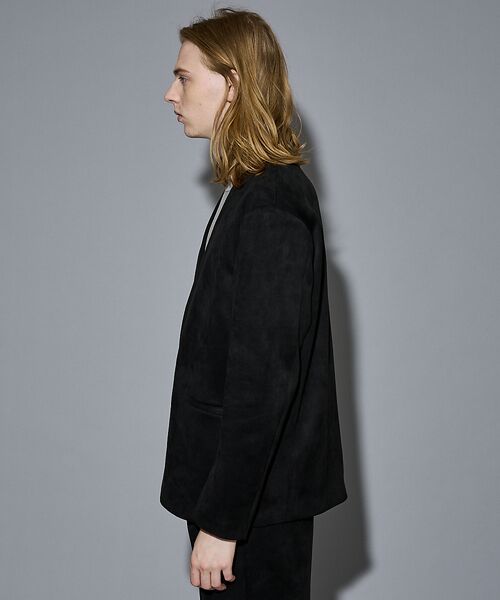 5351POUR LES HOMMES / 5351プール・オム ノーカラージャケット | 【セットアップ対応】ストレッチ スエード ノーカラージャケット | 詳細11