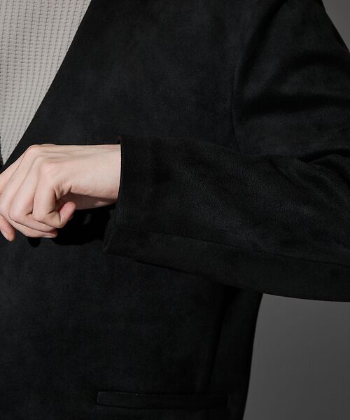 5351POUR LES HOMMES / 5351プール・オム ノーカラージャケット | 【セットアップ対応】ストレッチ スエード ノーカラージャケット | 詳細14