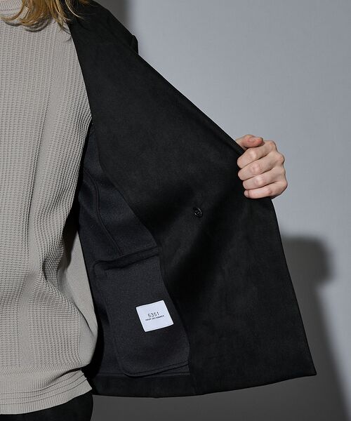 5351POUR LES HOMMES / 5351プール・オム ノーカラージャケット | 【セットアップ対応】ストレッチ スエード ノーカラージャケット | 詳細17