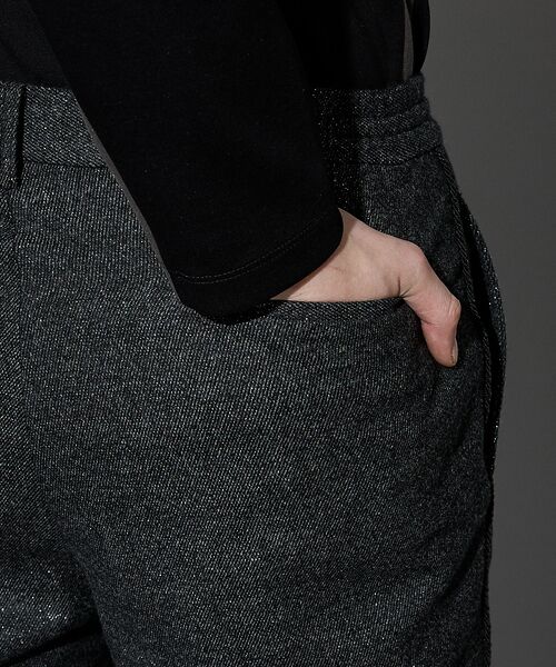 5351POUR LES HOMMES / 5351プール・オム スラックス・ドレスパンツ | 【セットアップ対応】グリッター ツイーディ テーパードスラックス | 詳細8