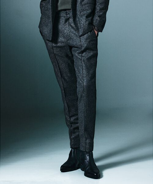 5351POUR LES HOMMES / 5351プール・オム スラックス・ドレスパンツ | 【セットアップ対応】グリッター ツイーディ テーパードスラックス（その他）