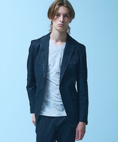 5351POUR LES HOMMES / 5351プール・オム Gジャン・デニムジャケット | 【セットアップ対応 / ストレッチ】ピークラペル デニムジャケット | 詳細3