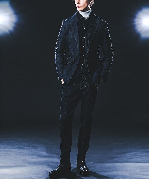 5351POUR LES HOMMES / 5351プール・オム Gジャン・デニムジャケット | 【セットアップ対応 / ストレッチ】ピークラペル デニムジャケット | 詳細5