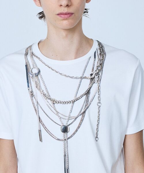 5351POUR LES HOMMES / 5351プール・オム Tシャツ | 【YArKA×5351】ネックレス プリント 半袖 Tシャツ【予約】 | 詳細4