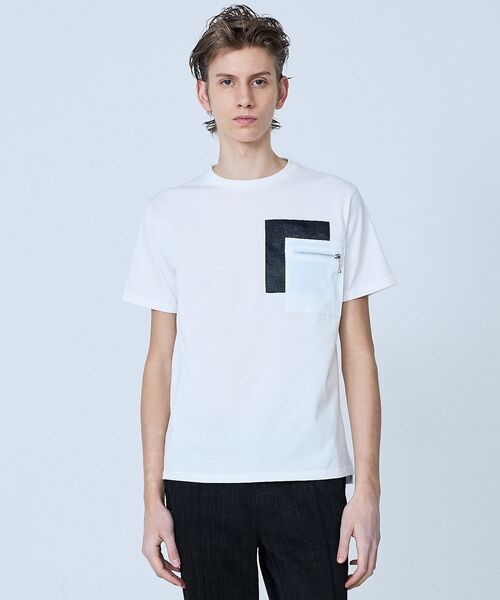 5351POUR LES HOMMES / 5351プール・オム Tシャツ | 【日本製】 レザーパッチ 半袖 T シャツ【予約】 | 詳細3