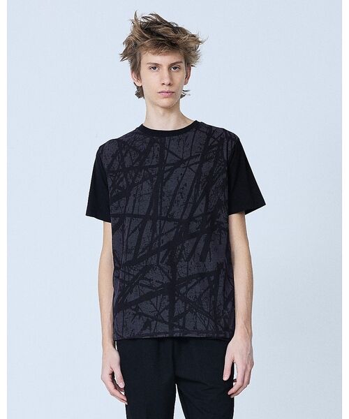 5351POUR LES HOMMES / 5351プール・オム Tシャツ | メッシュレイヤー 半袖Tシャツ【予約】(ブラック)