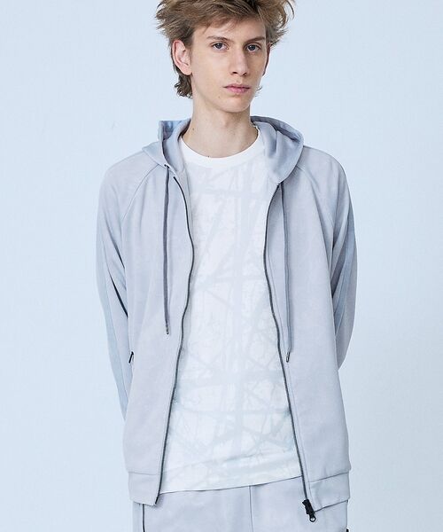 5351POUR LES HOMMES / 5351プール・オム パーカー | 【セットアップ対応】リーフ柄　ジップ パーカー【予約】 | 詳細2