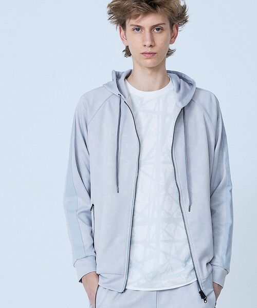 5351POUR LES HOMMES / 5351プール・オム パーカー | 【セットアップ対応】リーフ柄　ジップ パーカー【予約】 | 詳細3