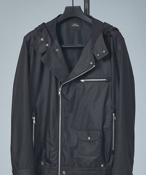 5351POUR LES HOMMES / 5351プール・オム ブルゾン | 【Cool Dots 】ライダース ブルゾン【予約】(ブラック)
