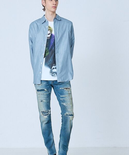 5351POUR LES HOMMES / 5351プール・オム デニムパンツ | 【サイドジップ】ダメージ スキニー デニム【予約】 | 詳細1