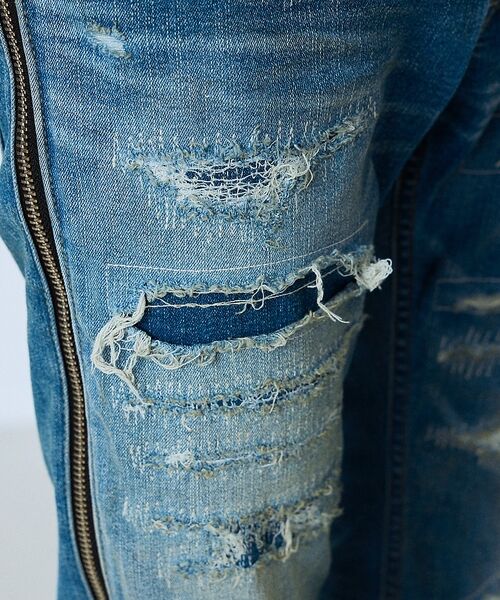 5351POUR LES HOMMES / 5351プール・オム デニムパンツ | 【サイドジップ】ダメージ スキニー デニム【予約】 | 詳細10