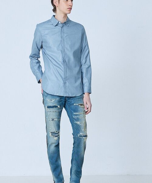 5351POUR LES HOMMES / 5351プール・オム デニムパンツ | 【サイドジップ】ダメージ スキニー デニム【予約】 | 詳細14