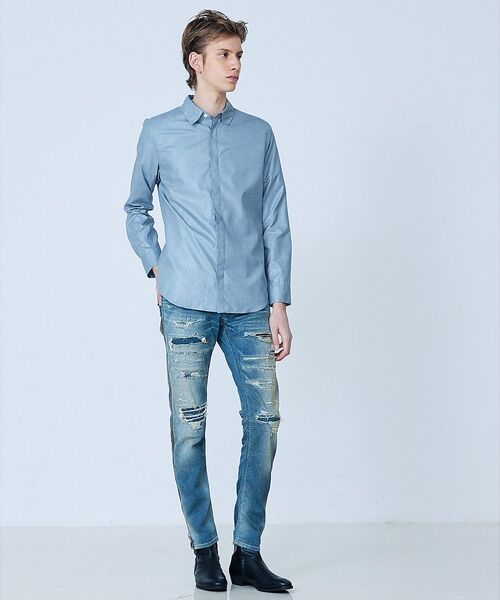 5351POUR LES HOMMES / 5351プール・オム デニムパンツ | 【サイドジップ】ダメージ スキニー デニム【予約】 | 詳細15