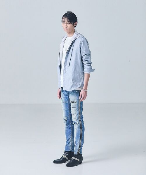 5351POUR LES HOMMES / 5351プール・オム デニムパンツ | 【サイドジップ】ダメージ スキニー デニム | 詳細19