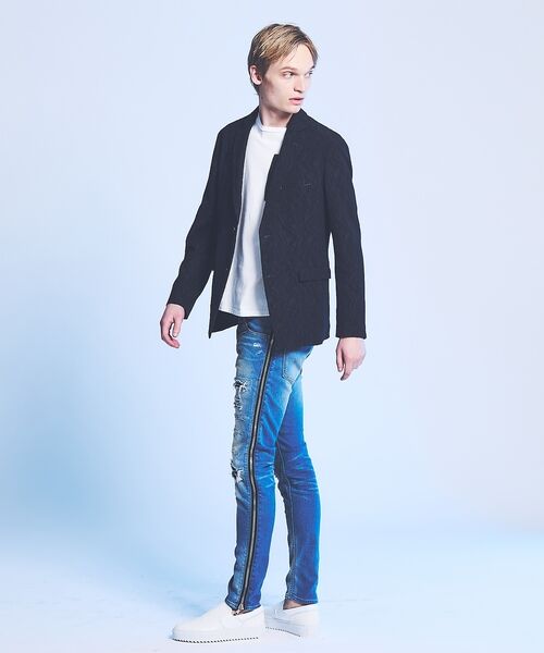 5351POUR LES HOMMES / 5351プール・オム デニムパンツ | 【サイドジップ】ダメージ スキニー デニム | 詳細22