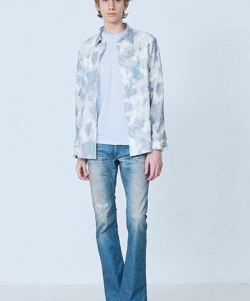 5351POUR LES HOMMES / 5351プール・オム デニムパンツ | 【プリント】フレア デニム パンツ【予約】 | 詳細1