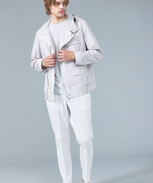 5351POUR LES HOMMES / 5351プール・オム スラックス・ドレスパンツ | 【セットアップ対応】Dot Air サッカーストライプ スラックス【予約】 | 詳細10