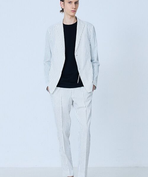 5351POUR LES HOMMES / 5351プール・オム スラックス・ドレスパンツ | 【セットアップ対応】Dot Air サッカーストライプ スラックス【予約】 | 詳細3