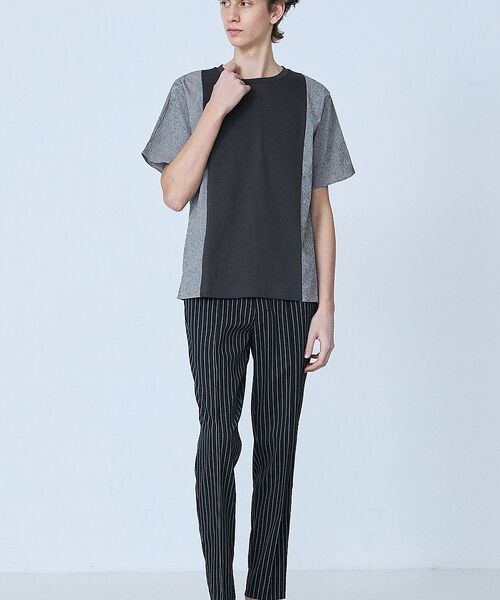 5351POUR LES HOMMES / 5351プール・オム スラックス・ドレスパンツ | 【セットアップ対応】Dot Air サッカーストライプ スラックス【予約】 | 詳細23