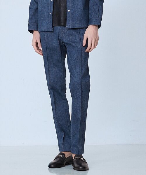 5351POUR LES HOMMES / 5351プール・オム デニムパンツ | 【セットアップ対応】タックテーパード デニム スラックス | 詳細2