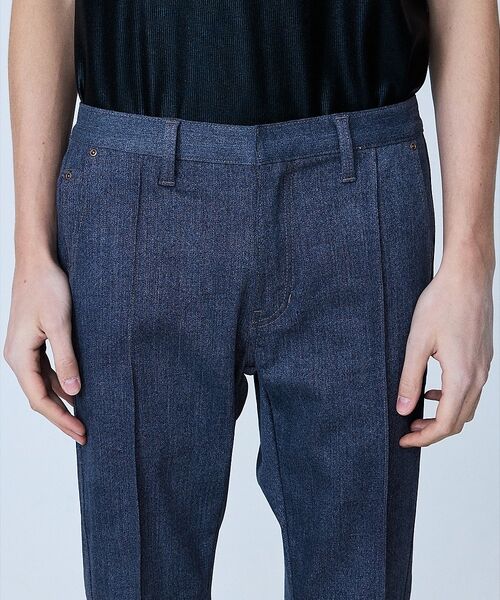 5351POUR LES HOMMES / 5351プール・オム デニムパンツ | 【セットアップ対応】タックテーパード デニム スラックス | 詳細6