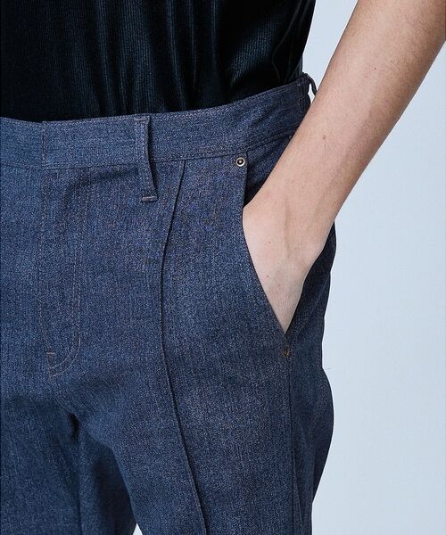 5351POUR LES HOMMES / 5351プール・オム デニムパンツ | 【セットアップ対応】タックテーパード デニム スラックス | 詳細7