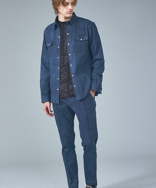 5351POUR LES HOMMES / 5351プール・オム デニムパンツ | 【セットアップ対応】タックテーパード デニム スラックス【予約】 | 詳細15