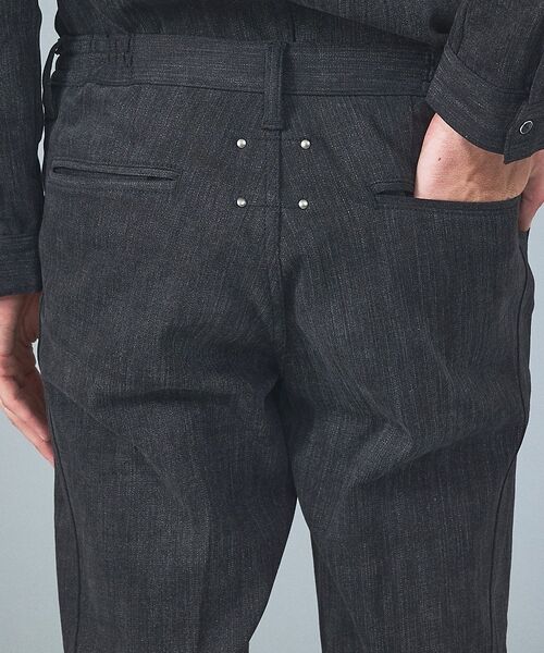 5351POUR LES HOMMES / 5351プール・オム デニムパンツ | 【セットアップ対応】タックテーパード デニム スラックス【予約】 | 詳細4