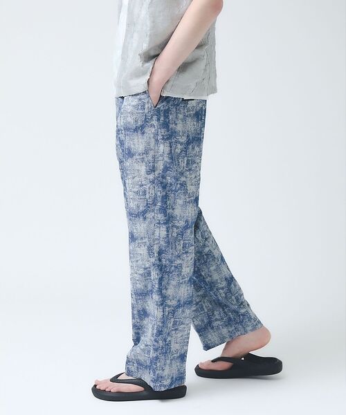 5351POUR LES HOMMES / 5351プール・オム その他パンツ | 【総柄】ダンガリー ジャガード ワイド テーパード パンツ | 詳細10