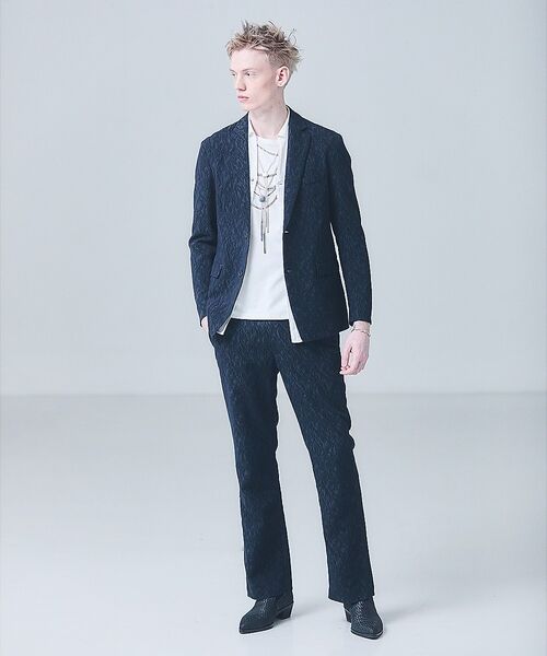 5351POUR LES HOMMES / 5351プール・オム テーラードジャケット | 【セットアップ対応】幾何学柄 ジャガード ジャケット【予約】 | 詳細7