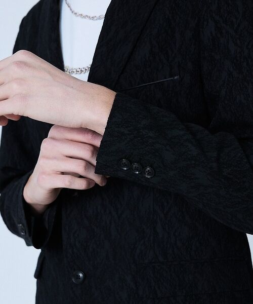 5351POUR LES HOMMES / 5351プール・オム テーラードジャケット | 【セットアップ対応】幾何学柄 ジャガード ジャケット【予約】 | 詳細11