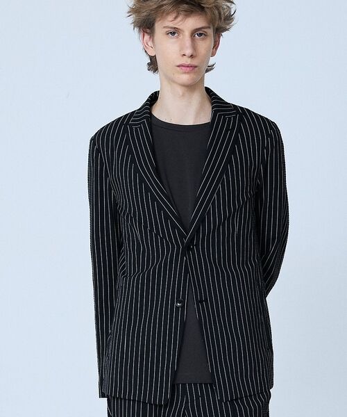 5351POUR LES HOMMES / 5351プール・オム テーラードジャケット | 【セットアップ対応】Dot Air サッカーストライプ ジャケット【予約】 | 詳細9