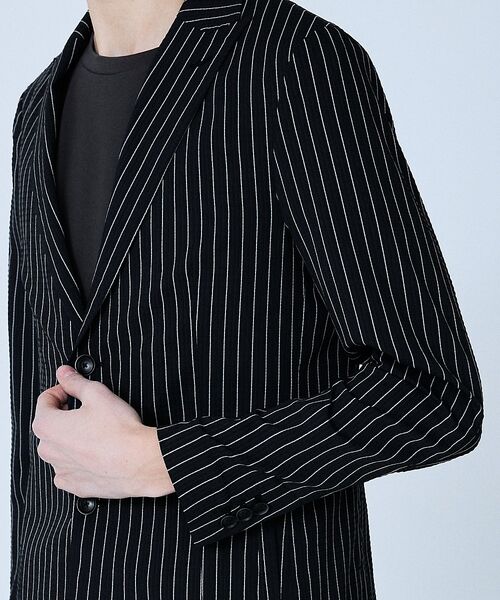 5351POUR LES HOMMES / 5351プール・オム テーラードジャケット | 【セットアップ対応】Dot Air サッカーストライプ ジャケット【予約】 | 詳細13