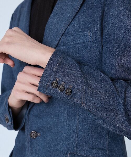 5351POUR LES HOMMES / 5351プール・オム テーラードジャケット | 【セットアップ対応】ピークドラペル デニム ジャケット | 詳細7
