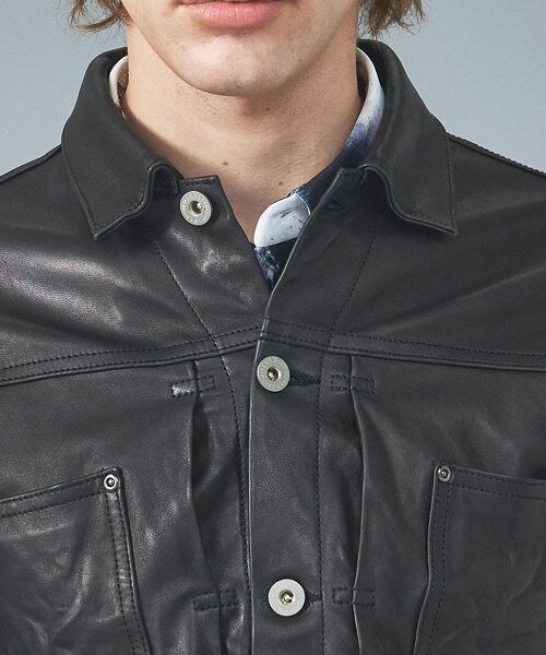 5351POUR LES HOMMES / 5351プール・オム レザーブルゾン・ジャケット | 【ラムレザー/デニム】Gジャン/ジャケット【予約】 | 詳細4