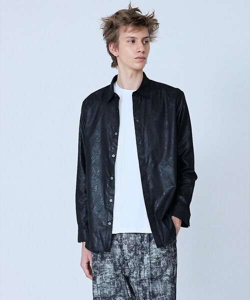 5351POUR LES HOMMES / 5351プール・オム シャツ・ブラウス | 【リーフ柄】エンボス 長袖 シャツ | 詳細7