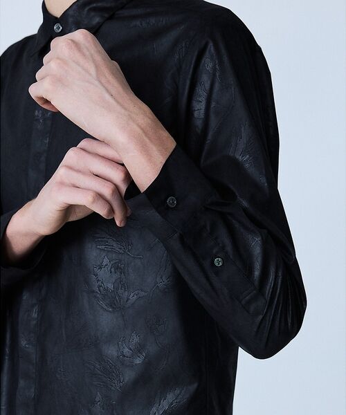 5351POUR LES HOMMES / 5351プール・オム シャツ・ブラウス | 【リーフ柄】エンボス 長袖 シャツ | 詳細12