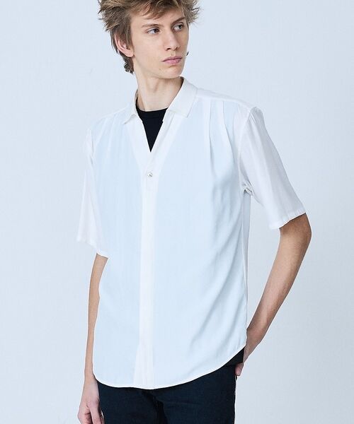 5351POUR LES HOMMES / 5351プール・オム シャツ・ブラウス | 【スキッパー】半袖 シャツ【予約】(ホワイト)