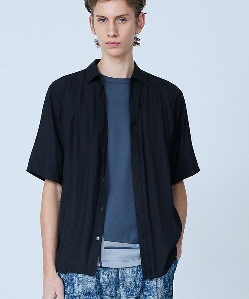 5351POUR LES HOMMES / 5351プール・オム シャツ・ブラウス | 【スキッパー】半袖 シャツ【予約】(ブラック)