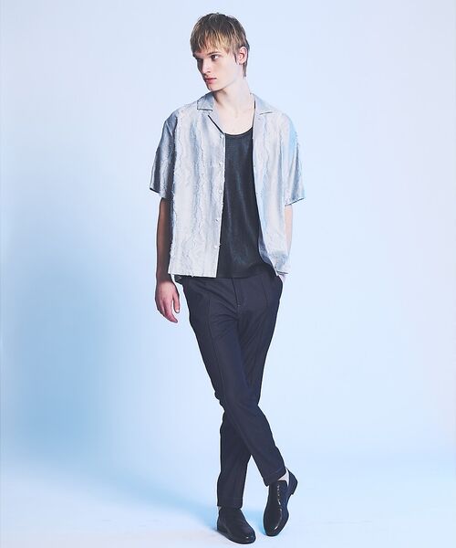 5351POUR LES HOMMES / 5351プール・オム シャツ・ブラウス | カットジャカード オープンカラーシャツ【予約】 | 詳細1