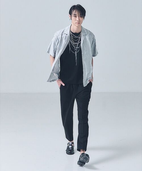 5351POUR LES HOMMES / 5351プール・オム シャツ・ブラウス | カットジャカード オープンカラーシャツ【予約】 | 詳細11