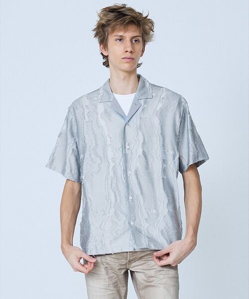 5351POUR LES HOMMES / 5351プール・オム シャツ・ブラウス | カットジャカード オープンカラーシャツ【予約】 | 詳細4