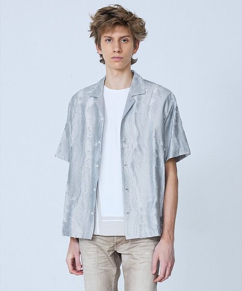 5351POUR LES HOMMES / 5351プール・オム シャツ・ブラウス | カットジャカード オープンカラーシャツ【予約】 | 詳細7
