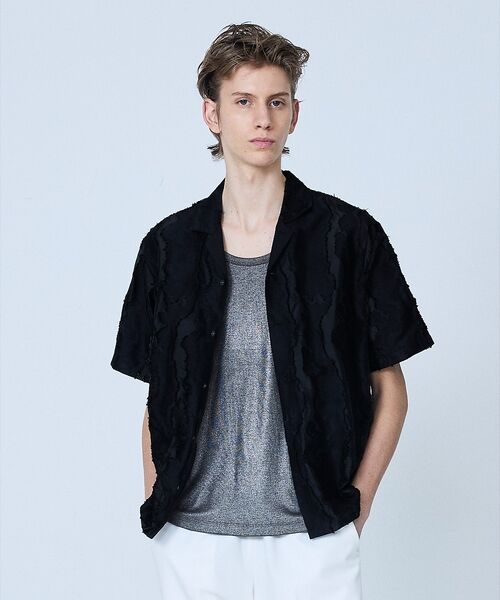 5351POUR LES HOMMES / 5351プール・オム シャツ・ブラウス | カットジャカード オープンカラーシャツ【予約】 | 詳細16