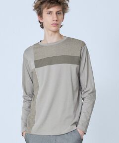 5351POUR LES HOMMES / 5351プール・オム Tシャツ | 【3素材コンビ】コンビネーション 長袖 Tシャツ【予約】