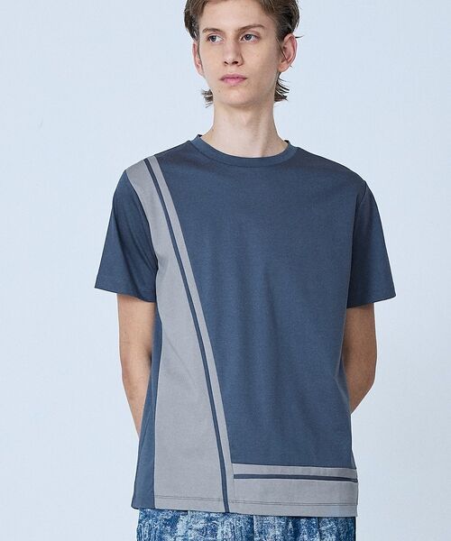 5351POUR LES HOMMES / 5351プール・オム Tシャツ | 【L-Line】半袖 Tシャツ【予約】（ブルーグレー）