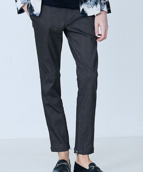 5351POUR LES HOMMES / 5351プール・オム パンツ | ツイル テーパード スキニー パンツ【予約】（ブラック）