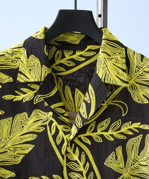 5351POUR LES HOMMES / 5351プール・オム シャツ・ブラウス | エンブロイダリー オープンカラーシャツ【予約】 | 詳細3