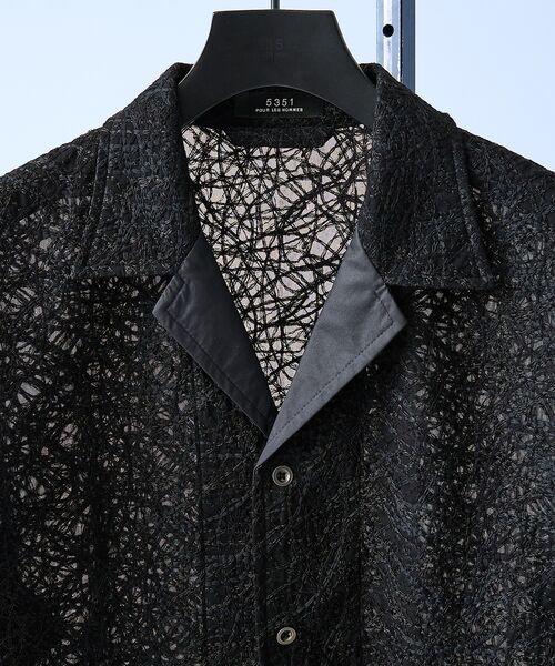 5351POUR LES HOMMES / 5351プール・オム シャツ・ブラウス | エンブロイダリー オープンカラーシャツ【予約】 | 詳細8